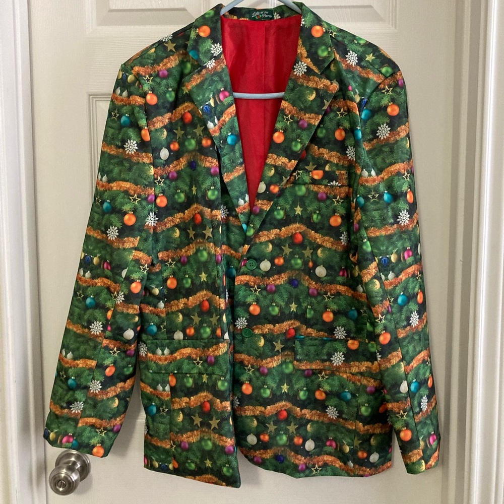 Light Up holiday suit Green L
